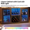 Freestanding Home Bar Liquor Cabine Wine Rack and Glass Holder for Kitchen Living Room, Dining Room - 3 of 4