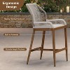 PURPLE LEAF 2 Pieces Bar Stools Patio Modern Rattan Barstools Aluminum Woven Tall Bar Chairs with Cushions for Outdoor Kitchen Island Garden - 4 of 4