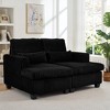 Straight Sectional Sofas with Square Armrests and Adjustable Back, Modular Sitting or Lying Down Couch, Space-Saving Lounge Chair for Living Room - 4 of 4