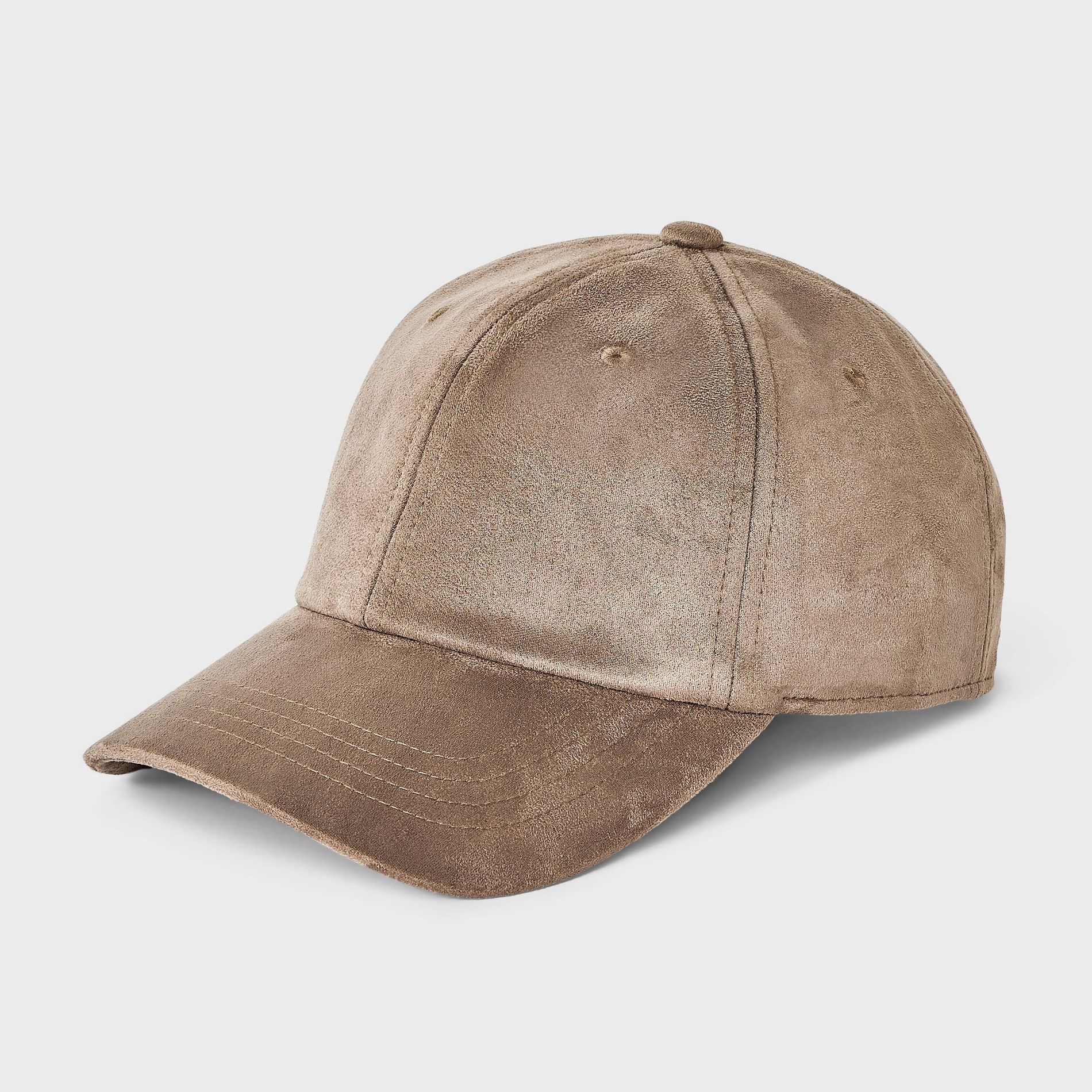 Faux Suede Baseball Hat - Universal Thread™ Brown