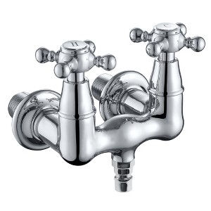 Sumerain Wall Mount Tub Faucet Vintage Leg Tub Filler High Flow Chrome with High Flow - 1 of 4