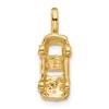 Black Bow Jewelry 14k Yellow Gold 3D Sports Car Charm - 3 of 4