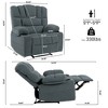 NicBex Chenille Lift Recliner Chair for Elderly,Massage Chairs with 8-Point Massage and Lumbar Heating,Modern Reclining Chairs for Living Room - 3 of 4