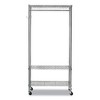 Alera Wire Shelving Garment Rack, 40 Garments, 48w x 18d x 75h, Silver - 2 of 4