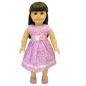 Pink Butterfly Closet Doll Clothes Flowers Dress Outfit Fits American Girl & Other 18' inches Dolls - 1 of 1