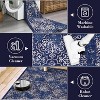Machine Washable Area Rug, Soft Boho Neutral Geometric Carpet, Stain & Water Resistant Low Pile Faux Wool Rug for Living Room Bedroom Decor - 3 of 4