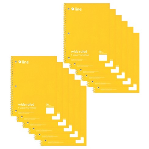 C-line® 1-subject Notebook, 70 Page, Wide Ruled, Yellow, Pack Of 12 ...