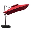 Crestlive Products 13FT Patio Cantilever Umbrella with Base Set Double Top High-strength Aluminum 360°Rotation 5 Heights Adjustable - 2 of 4