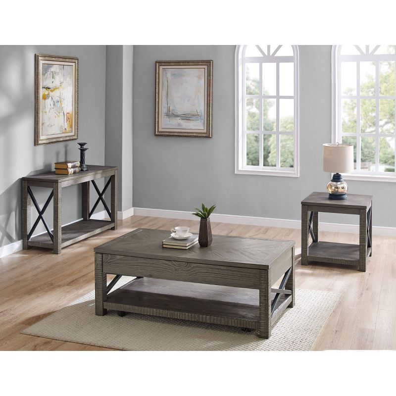 Dexter Sofa Table Distressed Gray - Steve Silver Co., 3 of 6