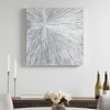 VisioGear Hand Painted Dimensional Resin Wall Art for Hallway Office Wall Decor, Silver, 30"*30"*1.25" - 4 of 4
