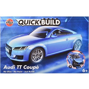 Audi TT Coupe Blue Snap Together (Skill 1) Painted Plastic Model Car Kit by Airfix Quickbuild. - 1 of 4