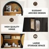 FONTOI 60" / 63" Arched Storage Cabinet with Glass Doors & Rattan Drawers, 5 Tier Display Cabinet for Living Room, Kitchen, Dining Room - 4 of 4