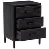 vidaXL Nightstand Bedside End Side Table with Drawer Furniture Solid Wood Pine - Black 15.7" x 11.8" x 21.7" - 4 of 4