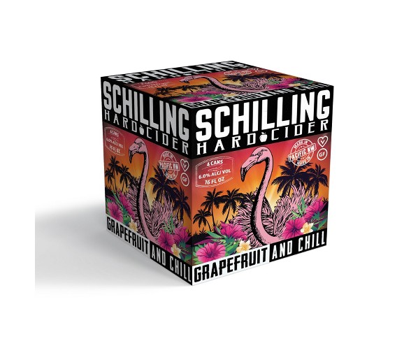 Schilling Cider Grapefruit Cider - 4pk / 16 fl oz Cans