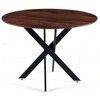 NicBex 42.12" Mid-century Round Dining Table,Kitchen Table with Black MDF Table Top and Metal Cross Legs for 4-6 Seaters,Black Brown - 4 of 4