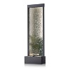 Alpine Corporation 72" Metal Mirror Waterfall Fountain with Decorative Stones and Lights Silver - image 3 of 4