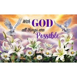Briarwood Lane Doormat 30x18 Indoor Outdoor Sunrise Easter Cross For Easter Doormat - 1 of 4