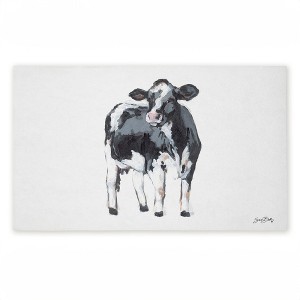 Stupell Industries Standing Country Cow Printed Outdoor Door Mat, design by Sara Baker, 18"x30" - 1 of 4
