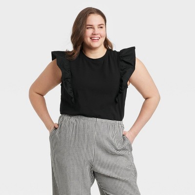 Women's Short Flutter Sleeve T-Shirt - A New Day™