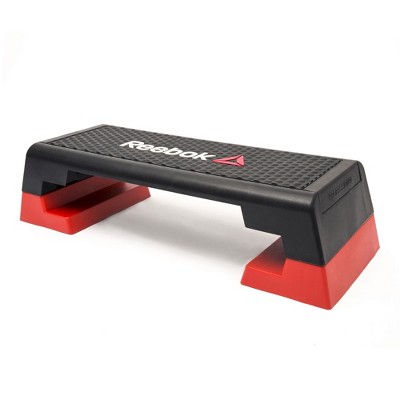 Reebok RSP-16150 Home Gym Exercise Equipment Non Slip Rubber Height Adjustable Aerobic Step Workout Platform
