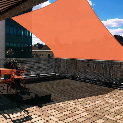 Bright Orange 16x16FT Square Sun Shade Sail with HDPE Material