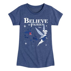 Girls' - Disney - Peter Pan Fitted Short Sleeve Graphic T-Shirt - 1 of 4