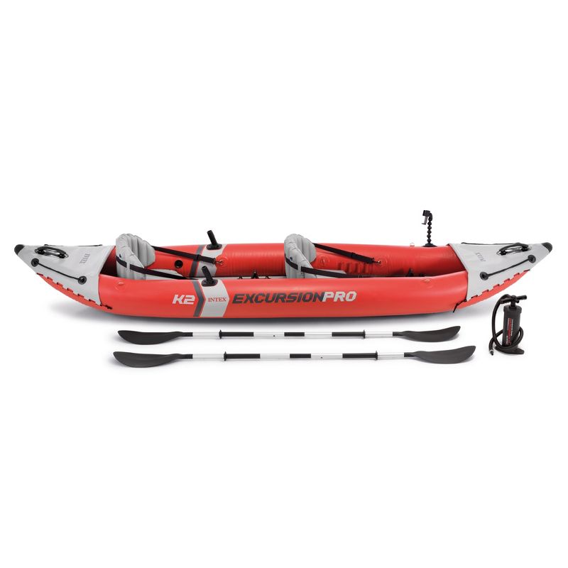 Intex Excursion Pro Inflatable 2 Person Vinyl Kayak with 2 Oars and Pump - Red, 4 of 7