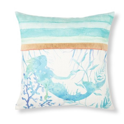 C&F Home 18" x 18" Mermaid 1 Embroidered Throw Pillow