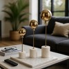 Decorative Balloon Statue Figurine with Marble Base for Home Decor - Minimalist Decorative Object for Shelf Styling and Living Room Decoration - 18" - 3 of 4