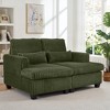 Straight Sectional Sofas with Square Armrests and Adjustable Back, Modular Sitting or Lying Down Couch, Space-Saving Lounge Chair for Living Room - 3 of 4