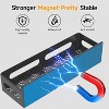 Attop 6-Pack Black Magnetic Spice Rack for Refrigerator – Moveable Shelf Organizer with 4 Hooks for Kitchen/Oven - 4 of 4