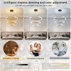 BAOURE Modern LED Chandelier 2 Ring 23.6in Grey Pendant Lighting  for Kitchen Island Dimmable LED Pendant Ceiling Light with Remote for Dining Room - 2 of 4