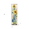 HomeRoots 36" White Yellow And Blue Green Solid Wood Watercolor Floral Porch Sign - 3 of 4