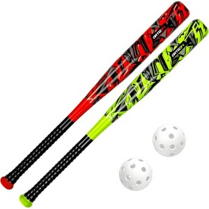 Ortiz34 2 Pack Bat & Ball Set - Graffiti Plastic Bat & Ball Homerun Set- David Ortiz Backyard Baseball Set for Youth, Kids, Teenagers, Adults - 1 of 4