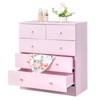 Resenkos 5 Drawer Dresser with Gold Handle, Nursery Dresser Chest Of Drawers Organizer, - 4 of 4