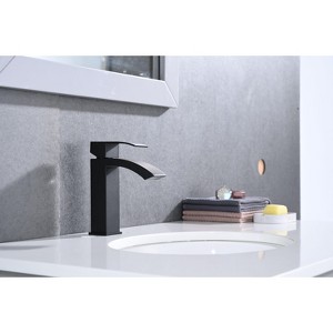 PAGED Bathroom Sink Faucet Single Handle Vanity Sink Faucet with Pop-Up Drain (with Overflow), Faucet for Bathroom Sink - 1 of 4