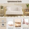 59-Inch Teddy Fleece Loveseat Sofa, Modern Soft Fabric Comfy Sofa With 4 Metal Legs, Comfortable Armrest - 3 of 4