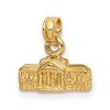 Black Bow Jewelry 14k Yellow Gold Small 3D White House Pendant - 4 of 4