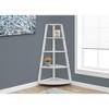 Monarch Specialties Bookshelf Bookcase Etagere Corner 4 Tier 60InchH Office Bedroom Laminate White Contemporary Modern - 2 of 4