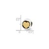 Black Bow Jewelry 9mm 14k Gold-plated Heart Sterling Silver Cylinder Bead Charm - 2 of 3