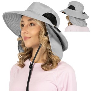 SUN CUBE Wide Brim Sun Hat Adults, Fishing Hats Sun UV Protection, Hiking Bucket Hat Safari Beach Boonie, UPF 50+ - 1 of 4