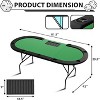 Coucheta Oval Poker Table Collection - 10-Player Casino Gaming with Collapsible Legs, Cup Holders & Multiple Colors - 2 of 4
