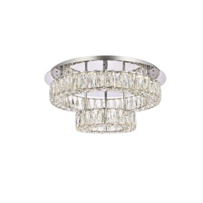 Elegant Lighting Monroe 2 - Light Flush Mount in  Chrome