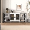Kumasinova 70.8" Modern Industrial TV Stand for TV up to 80",Versatile Horizontal Media Dresser with Doors&Shelves for Living Room - 4 of 4