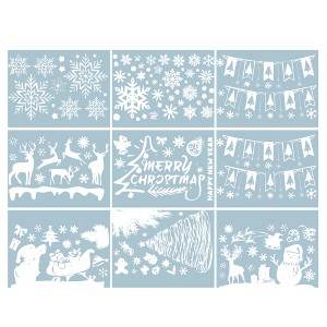 Unique Bargains Christmas Decorations for Windows and Home Christmas Window Clings Party Supplies White 1 Set - 1 of 4