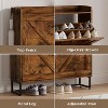 Snynuxx Shoe Cabinet Storage for Entryway, Narrow Shoe Rack Cabinet with 2 Flip Drawers, Freestanding Hidden Shoe Rack Storage Organizer - 3 of 4