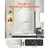 VEVOR Frameless Bathtub Shower Door,34in.Wx55in.H,Half Shower Door for Bathtub, 180° Rotatable Tempered Glass Door,with 1/4 in Tempered Glass, Black - 3 of 4