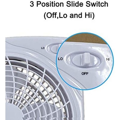 Optimus 10" White Plastic Two-Speed Floor Fan