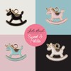 John Bead Sweet & Petite Small Simple Cute Charms Craft Embellishments Rocking Horse 15x18mm White 10 Pieces - 4 of 4