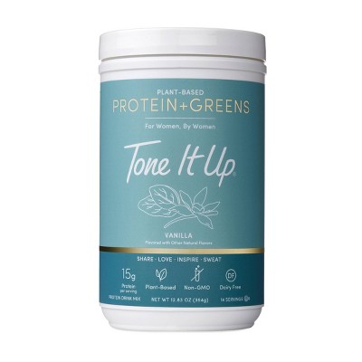 Tone It Up Plant-Based Protein + Greens Powder - Vanilla - 12.83oz